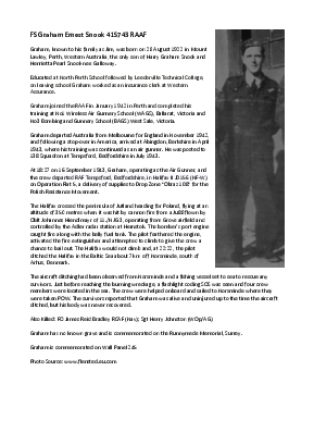 A preview of a PDF biography for Snook, Graham Ernest